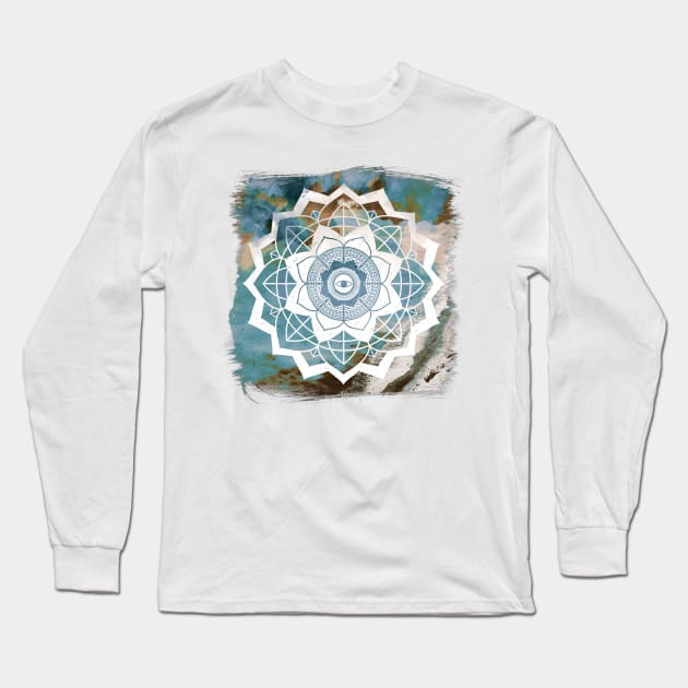 Nature Atmospheric Mandala 7 Long Sleeve T-Shirt by infloence